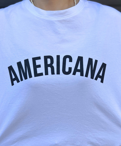 AMERICANA×MICA＆DEAL/ アメリカーナ×マイカ】fill tee ロゴ