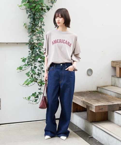 AMERICANA×MICA＆DEAL/ アメリカーナ×マイカ】fill tee ロゴ