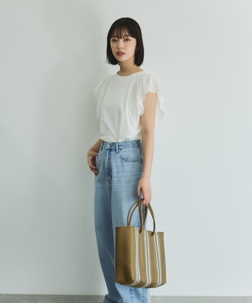 VICKY(ビッキー)の「ハンドメイドメルカドバッグ(かごバッグ・レディース・ベージュ系その他/パープル系その他・FREE)」の7枚目の写真
