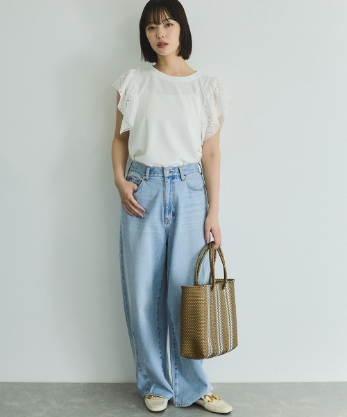 VICKY(ビッキー)の「ハンドメイドメルカドバッグ(かごバッグ・レディース・ベージュ系その他/パープル系その他・FREE)」の8枚目の写真
