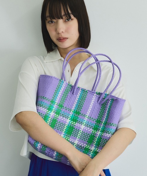 VICKY(ビッキー)の「ハンドメイドメルカドバッグ(かごバッグ・レディース・ベージュ系その他/パープル系その他・FREE)」の14枚目の写真