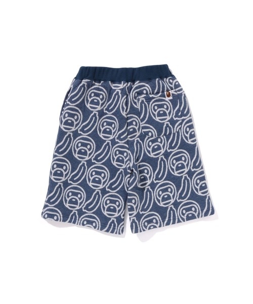 A BATHING APE(アベイシングエイプ)の「BANANA MILO KNIT JACQUARD SHORTS(その他パンツ・キッズ・イエロー/ネイビー・130/90/100/140/120)」の3枚目の写真