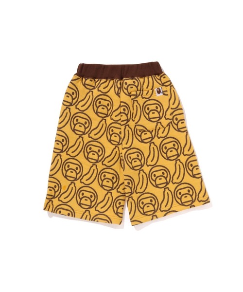 A BATHING APE(アベイシングエイプ)の「BANANA MILO KNIT JACQUARD SHORTS(その他パンツ・キッズ・イエロー/ネイビー・130/90/100/140/120)」の4枚目の写真