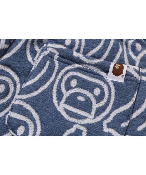 A BATHING APE(アベイシングエイプ)の「BANANA MILO KNIT JACQUARD SHORTS(その他パンツ・キッズ・イエロー/ネイビー・130/90/100/140/120)」の5枚目の写真