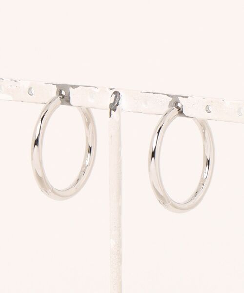 TOMWOOD classic hoop large フープピアス　シルバー TOMWOOD - 【両耳用】クラシック フープ ピアス L / CLASSIC