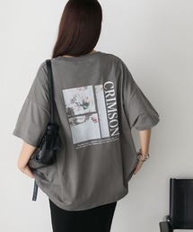 【forksy.】モノクロフォトプリント オーバーサイズTシャツ