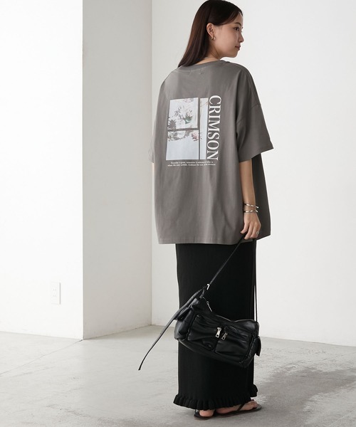 セール】【forksy.】モノクロフォトプリント オーバーサイズT