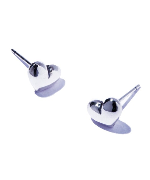 quip queint(クイップクエイント)の「【quip queint】chunky heart stud pirce/チャンキー ハート スタッド ピアス QU207(ピアス(両耳用)・レディース・シルバー・FREE)」の4枚目の写真
