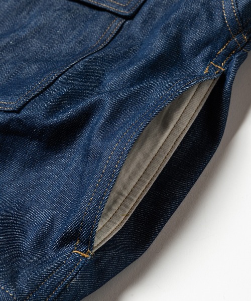 meanswhile(ミーンズワイル)の「Raw Denim Pleated Sleeve Blouse(デニムジャケット・メンズ・ブラック/インディゴブルー・4(XL)/2(M)/3(L)/1(S))」の15枚目の写真