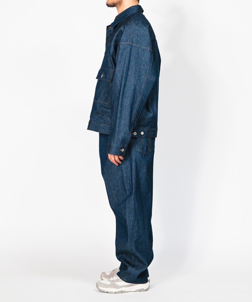 meanswhile(ミーンズワイル)の「Raw Denim Pleated Sleeve Blouse(デニムジャケット・メンズ・ブラック/インディゴブルー・4(XL)/2(M)/3(L)/1(S))」の18枚目の写真