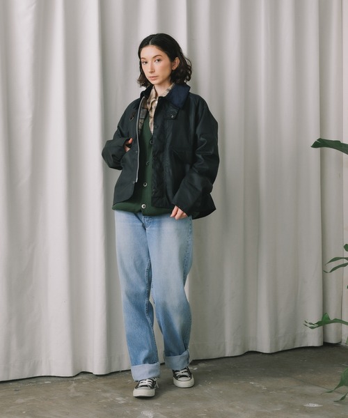 Barbour(バブアー)の「Barbour/バブア― spey wax jacket スペイワックスジャケット(ブルゾン・レディース・ボルドー/セージグリーン/ブラック・L/M)」の5枚目の写真