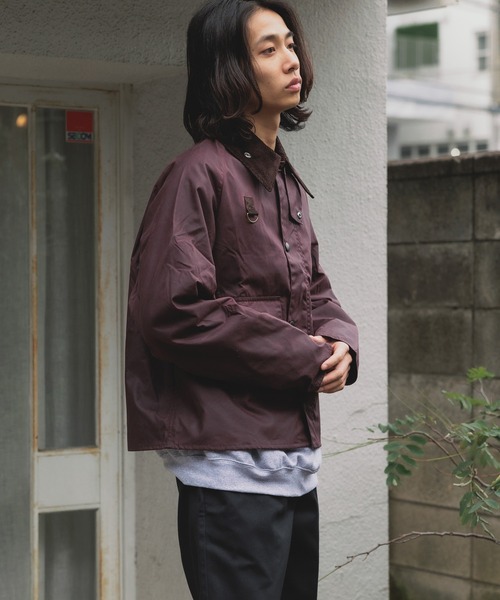 Barbour(バブアー)の「Barbour/バブア― spey wax jacket スペイワックスジャケット(ブルゾン・レディース・ボルドー/セージグリーン/ブラック・L/M)」の7枚目の写真