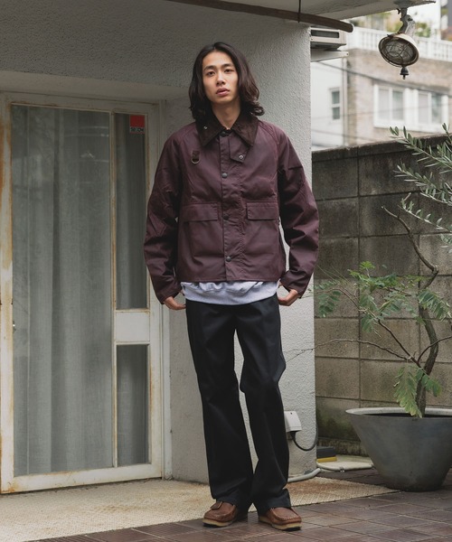 Barbour(バブアー)の「Barbour/バブア― spey wax jacket スペイワックスジャケット(ブルゾン・レディース・ボルドー/セージグリーン/ブラック・L/M)」の9枚目の写真