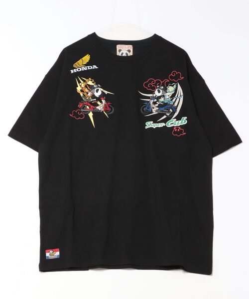 セール】Honda×Pandiesta スーパーカブ風雷神パンダTシャツ(M2