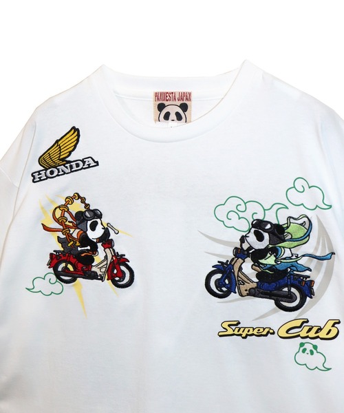 セール】Honda×Pandiesta スーパーカブ風雷神パンダTシャツ(M2