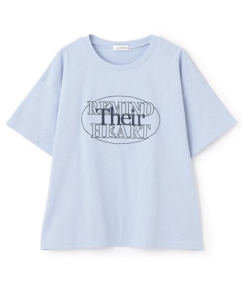 LOVETOXIC（ラブトキシック）の「【GOODPRICE】【綿100％】サークルロゴ刺しゅうTシャツ（Tシャツ/カットソー・キッズ・グリーン/サックスブルー/オフホワイト/ブラック・S:140cm/130cm/L:160cm/M:150cm）」の4枚目の写真