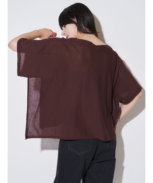 ELENDEEK（エレンディーク）の「ハイツイストドルマンTニット（ニット/セーター・レディース・ブラウン/グレー/ブルー・FREE）」の18枚目の写真