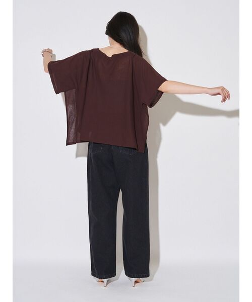 ELENDEEK（エレンディーク）の「ハイツイストドルマンTニット（ニット/セーター・レディース・ブラウン/グレー/ブルー・FREE）」の21枚目の写真