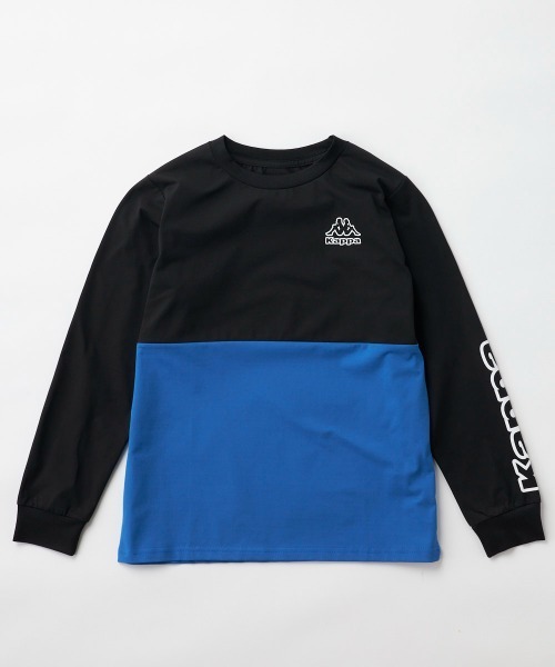 Kappa(カッパ)の「長袖Tシャツ(Tシャツ/カットソー・キッズ・杢グレー/ブラック/ネイビー・160/150/130/140)」の2枚目の写真