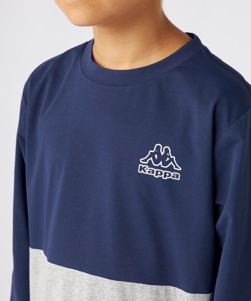 Kappa(カッパ)の「長袖Tシャツ(Tシャツ/カットソー・キッズ・杢グレー/ブラック/ネイビー・160/150/130/140)」の13枚目の写真