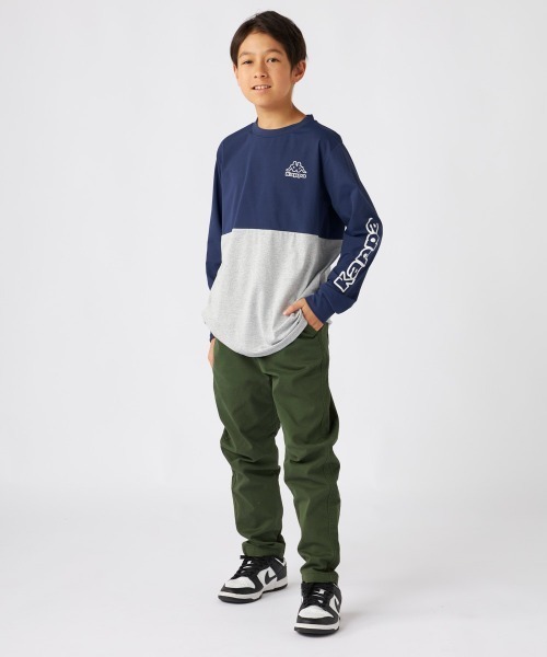 Kappa(カッパ)の「長袖Tシャツ(Tシャツ/カットソー・キッズ・杢グレー/ブラック/ネイビー・160/150/130/140)」の7枚目の写真