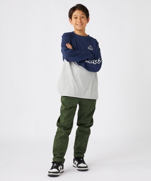Kappa(カッパ)の「長袖Tシャツ(Tシャツ/カットソー・キッズ・杢グレー/ブラック/ネイビー・160/150/130/140)」の8枚目の写真