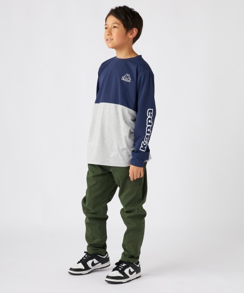 Kappa(カッパ)の「長袖Tシャツ(Tシャツ/カットソー・キッズ・杢グレー/ブラック/ネイビー・160/150/130/140)」の9枚目の写真