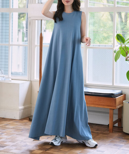 セール】[ M L 汗じみ防止＆UVカット ] カップ付きノースリーブ
