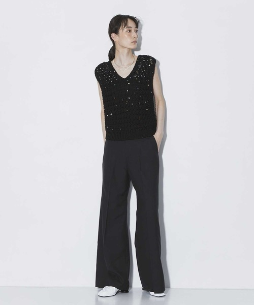 AKIRANAKA/アキラナカ】別注 Gerda glass beads&ores knit BK
