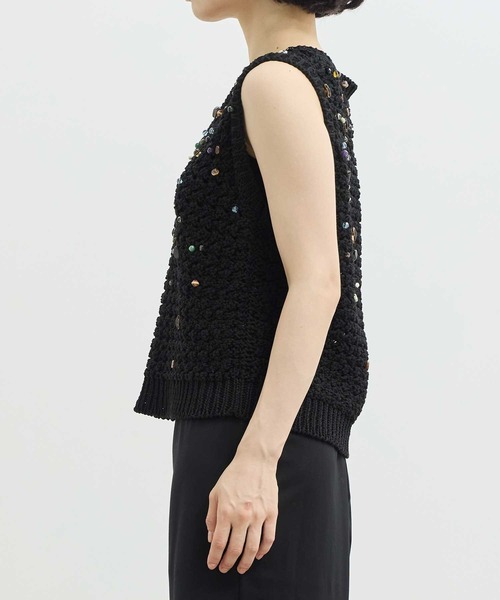 【激安通販 オンラインショップ】日用品 Gerda AKIRANAKA/アキラナカ】別注 glass BK knit beads&ores トップス