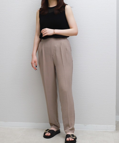 libelle more(リベル モア)の「ジョーゼットセンタープレステーパードパンツ(その他パンツ・レディース・ベージュ/モカ/ブラック・M)」の8枚目の写真