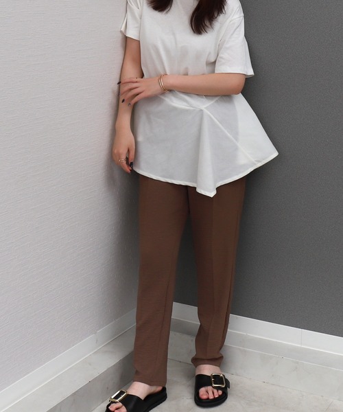 libelle more(リベル モア)の「ジョーゼットセンタープレステーパードパンツ(その他パンツ・レディース・ベージュ/モカ/ブラック・M)」の21枚目の写真