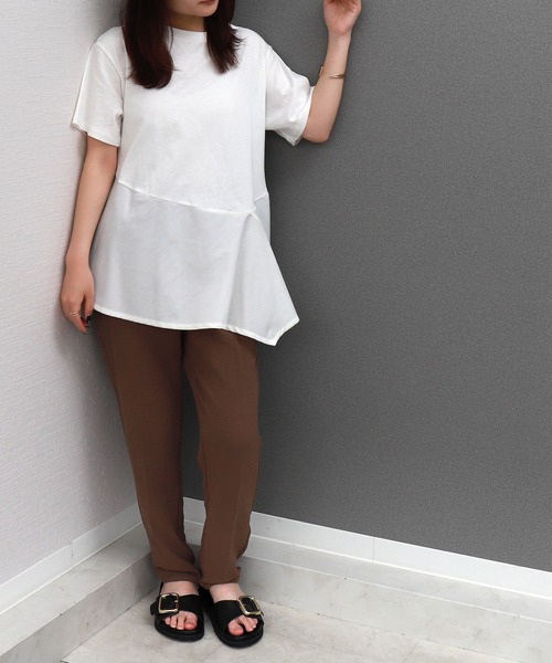 libelle more(リベル モア)の「ジョーゼットセンタープレステーパードパンツ(その他パンツ・レディース・ベージュ/モカ/ブラック・M)」の22枚目の写真