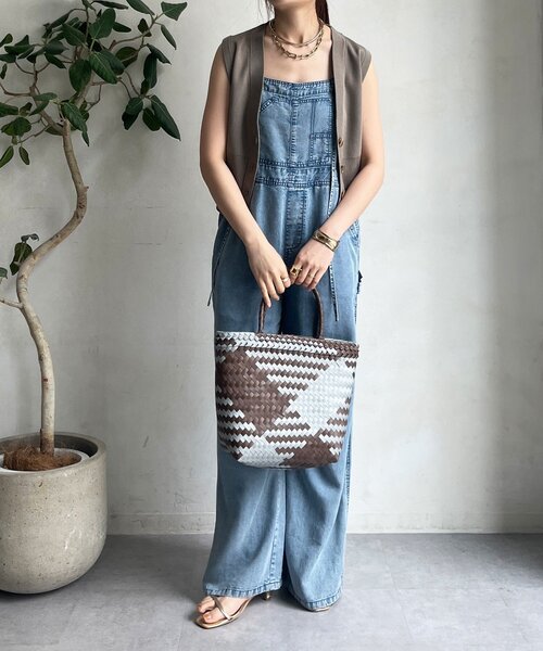 DouDou（ドゥドゥ）の「ニットベスト（ニット/セーター・レディース・ブラック/グレイッシュベージュ・FREE）」の21枚目の写真