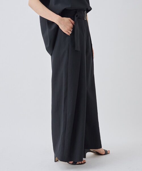 LIVETART（リヴェタート）の「ベルト付きオーバータックパンツ（その他パンツ・レディース・ブラック・FREE）」の3枚目の写真