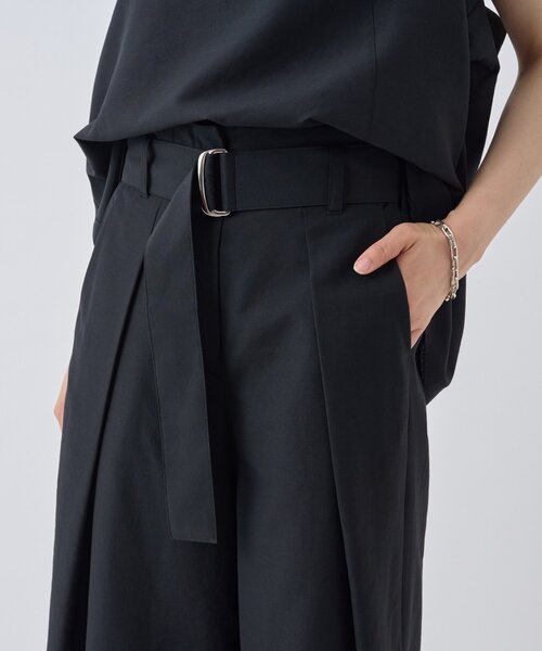LIVETART（リヴェタート）の「ベルト付きオーバータックパンツ（その他パンツ・レディース・ブラック・FREE）」の4枚目の写真