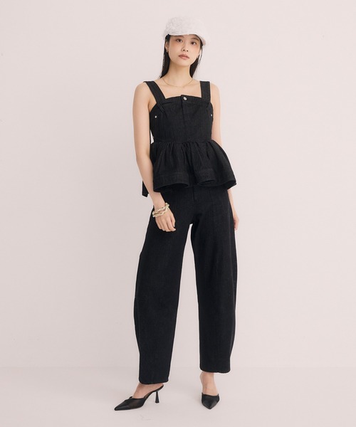 EIMY ISTOIRE(エイミーイストワール)の「カービーパターンデニムパンツ(デニムパンツ・レディース・ブラック・25inch/24inch)」の3枚目の写真