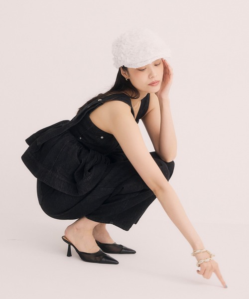 EIMY ISTOIRE(エイミーイストワール)の「カービーパターンデニムパンツ(デニムパンツ・レディース・ブラック・25inch/24inch)」の6枚目の写真