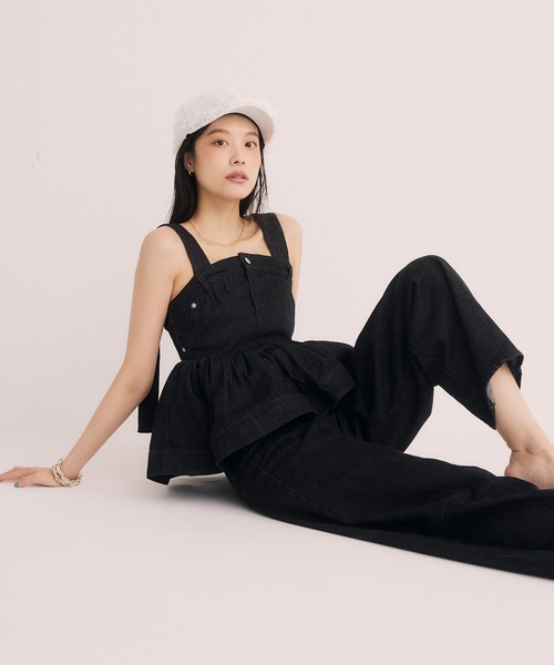 EIMY ISTOIRE(エイミーイストワール)の「カービーパターンデニムパンツ(デニムパンツ・レディース・ブラック・25inch/24inch)」の7枚目の写真