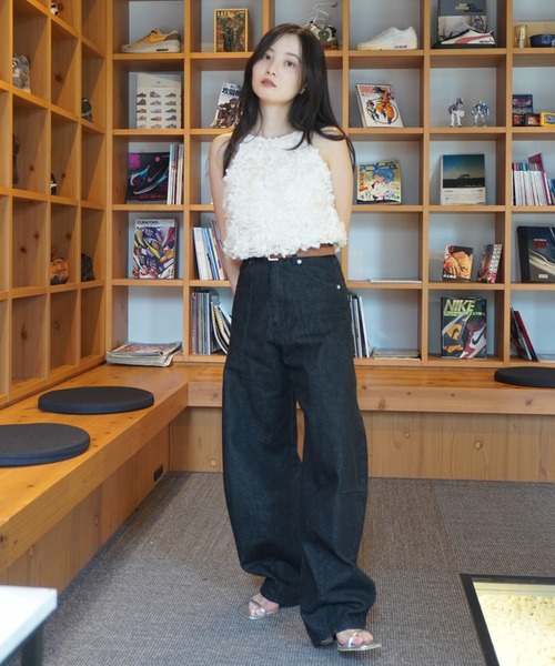 EIMY ISTOIRE(エイミーイストワール)の「カービーパターンデニムパンツ(デニムパンツ・レディース・ブラック・25inch/24inch)」の10枚目の写真