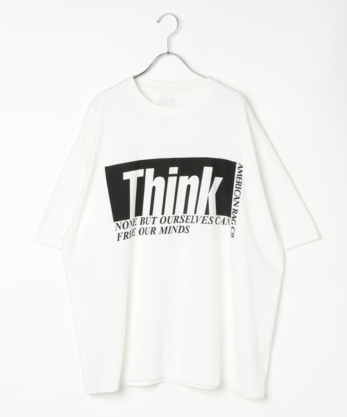 AMERICAN RAG CIE（アメリカンラグシー）の「【AMERICAN RAG CIE】THINK SST（ユニセックス）（Tシャツ/カットソー・メンズ・ホワイト・MEDIUM/LARGE）」の8枚目の写真