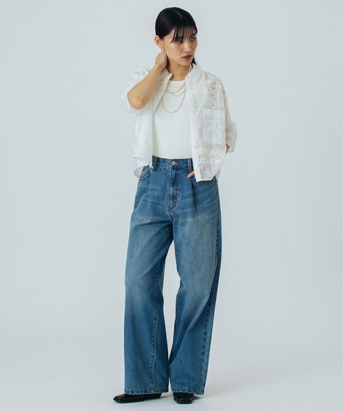 ROSE BUD（ローズバッド）の「EMBROIDERY SHIRT（シャツ/ブラウス・レディース・ブラック/ホワイト/ブラウン・ONE SIZE）」の20枚目の写真