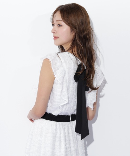 JILL by JILL STUART（ジルバイジルスチュアート）の「◇フェザーチェックブラウス（シャツ/ブラウス・レディース・ホワイト/ブラック・FREE）」の10枚目の写真