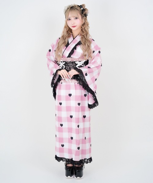舞々悪魔】ビッグギンガムセットアップ浴衣（浴衣）｜DearMyLove