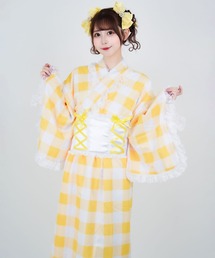 HEIHEI イエローチェック 浴衣 HEIHEI イエローチェック 浴衣