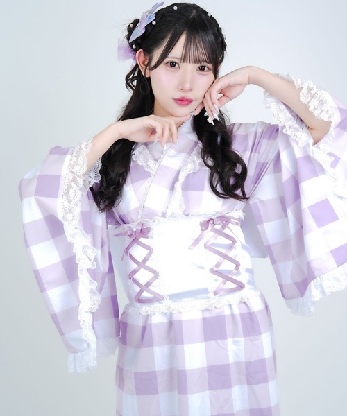 舞々悪魔】ビッグギンガムセットアップ浴衣（浴衣）｜DearMyLove