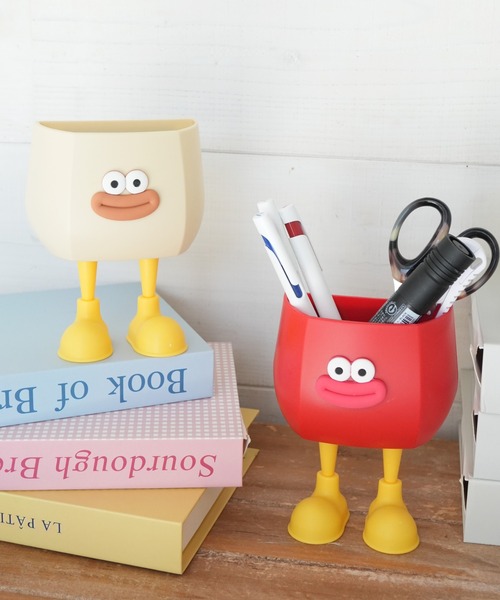 Port（ポート）の「【 Port / ポート 】 ムグムグ ポケ スタンド / デスク収納 インテリア 雑貨 #（収納グッズ・レディース・アイボリー/レッド・FREE）」の2枚目の写真