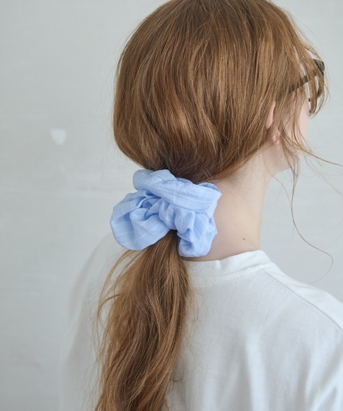 Crisp（クリスプ）の「ストライプシアーシュシュ（シュシュ・レディース・イエロー/ブルー・FREE）」の3枚目の写真