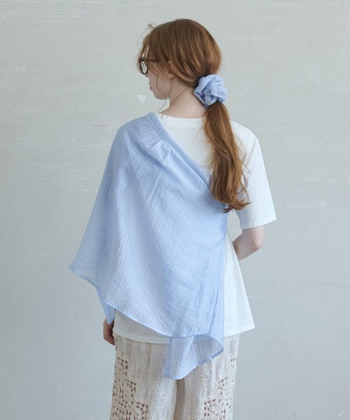 Crisp（クリスプ）の「ストライプシアーシュシュ（シュシュ・レディース・イエロー/ブルー・FREE）」の4枚目の写真