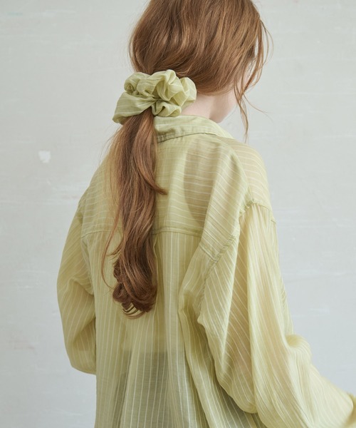 Crisp（クリスプ）の「ストライプシアーシュシュ（シュシュ・レディース・イエロー/ブルー・FREE）」の6枚目の写真